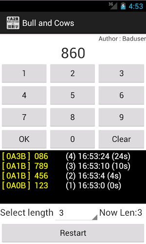 1A2B 猜数字 / Bulls And Cows截图3