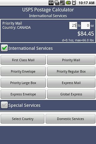 Postage Calculator USPS截图3