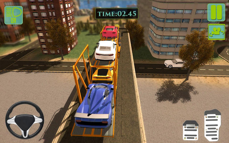 Car Transport Trailer Truck 3D截图3