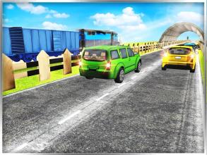 4x4 Prado Racing vs Train games截图3