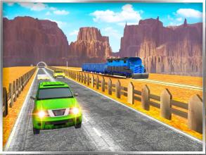 4x4 Prado Racing vs Train games截图2