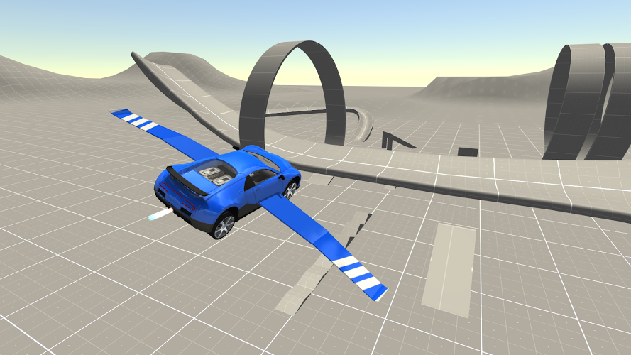 Flying SuperSport Car Sim 3D截图2