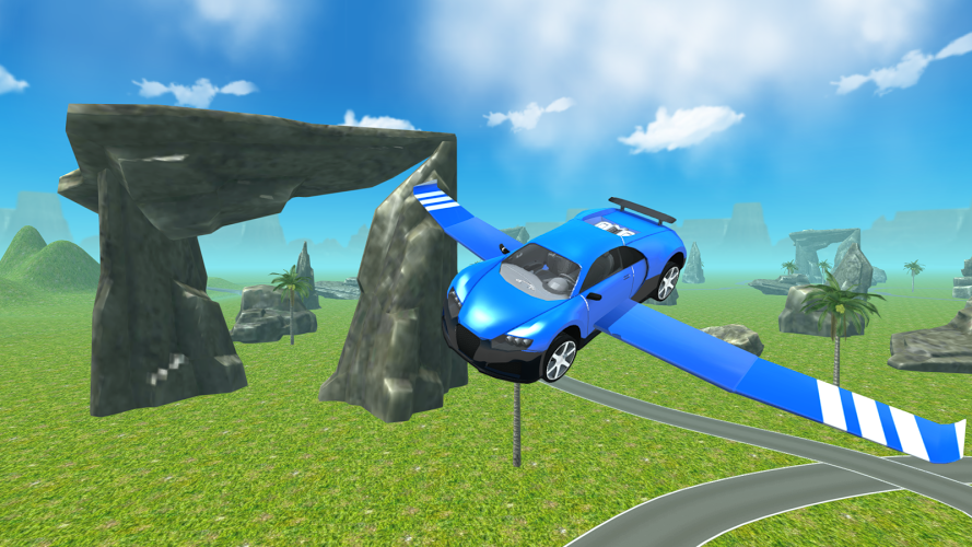 Flying SuperSport Car Sim 3D截图1