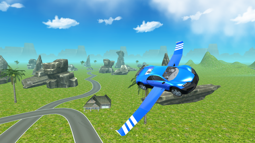 Flying SuperSport Car Sim 3D截图4