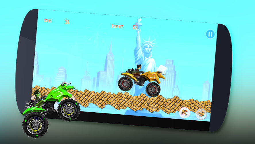 Crazy monster bike Hill Race截图2