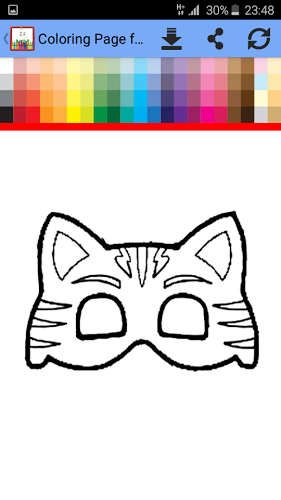 Coloring Page for Masks Heroes截图2