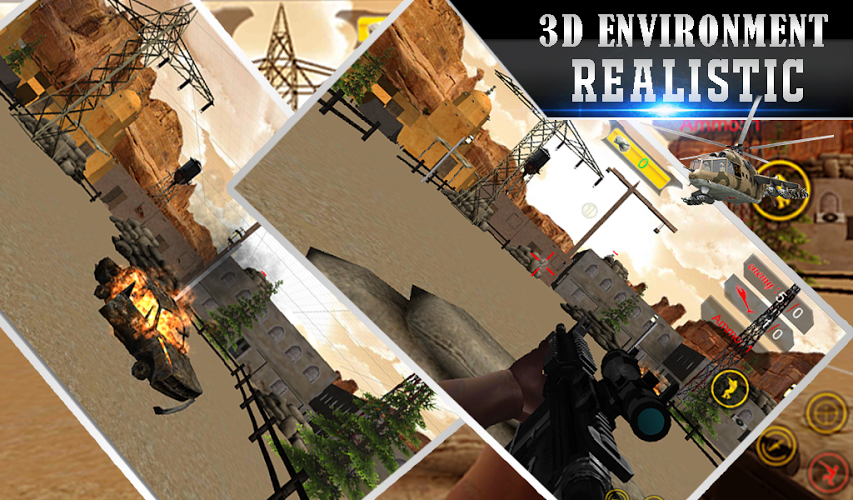 Lone Sniper Army Shooter 3D截图4