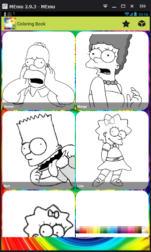 Coloring Game For The Simpsons截图1