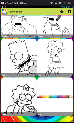 Coloring Game For The Simpsons截图2