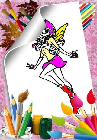 Coloring Pages Bloom Winx截图2