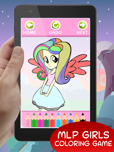 Coloring - Equesteria MLP Girl截图1