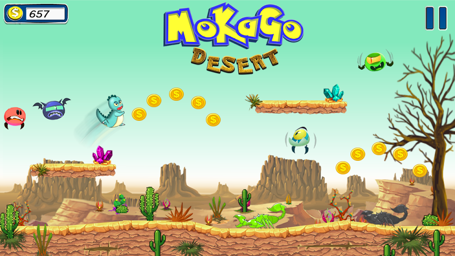 Dinosaur MOKA GO running game截图5