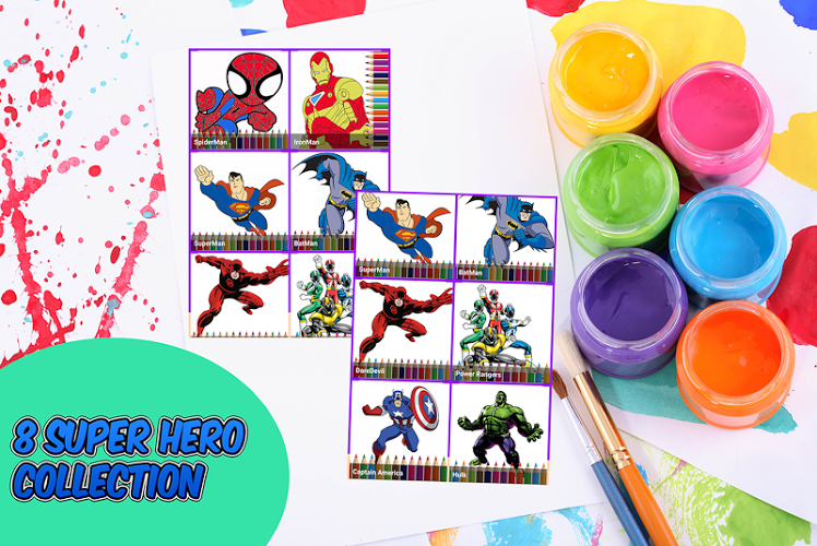 SuperHero: Kids Coloring Book截图1