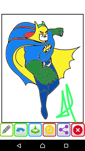 Coloring Super Heroes for Kids截图4