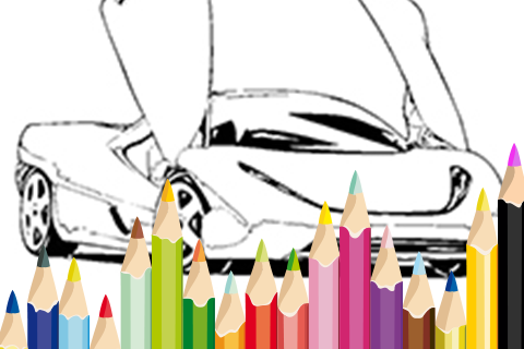 Super Car Coloring Book Game截图2