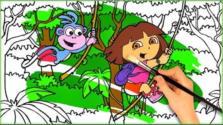 Pro Games Dora Coloring book截图2