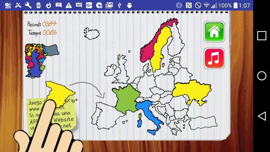 Juego del Mapa de Europa截图2