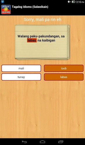 Tagalog Idioms (Proverbs game)截图4