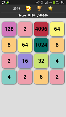 2048 Puzzle game (no Ads)截图1