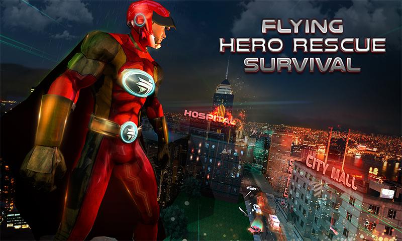 Flying Hero Rescue Survival 3D截图1