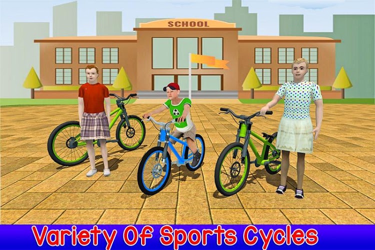 孩子自行车骑手学校比赛截图4