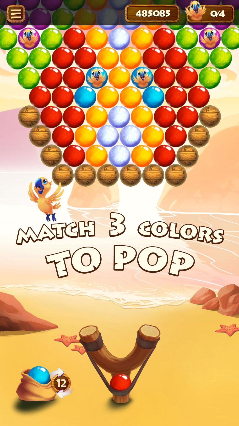 Bubble Shooter Paradise Rescue截图1