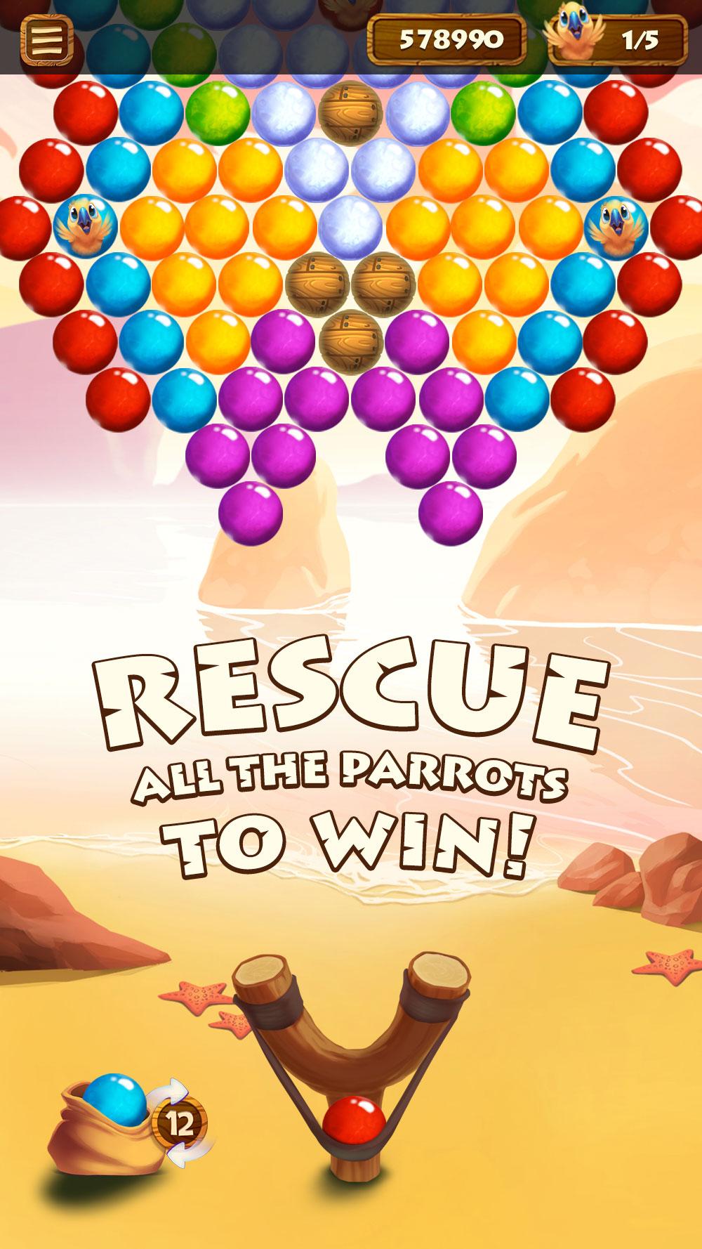 Bubble Shooter Paradise Rescue截图3