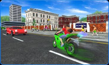 Kids School Highway Traffic Bike Racing截图1