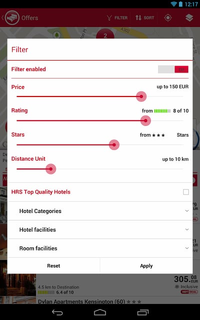 HRS 酒店门户网站截图2