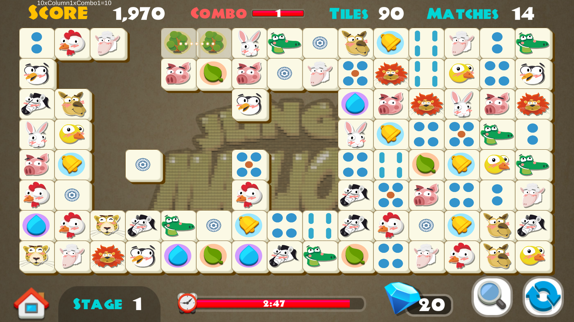 Jungle Mahjong : Connect 2截图3