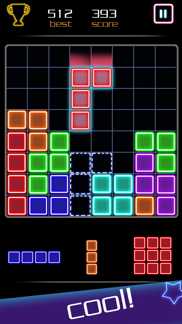 螢光方塊拼圖- Glow Block Puzzle截图1