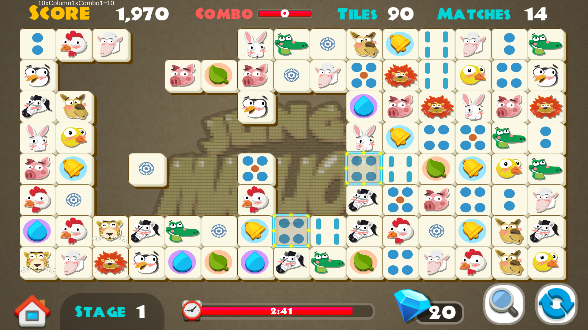 Jungle Mahjong : Connect 2截图4