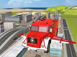 Flying Firetruck City Pilot 3D截图5