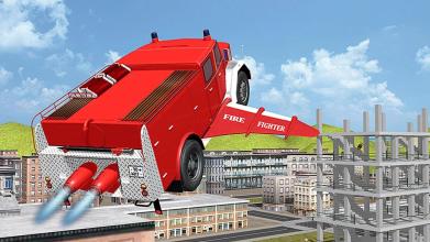 Flying Firetruck City Pilot 3D截图4