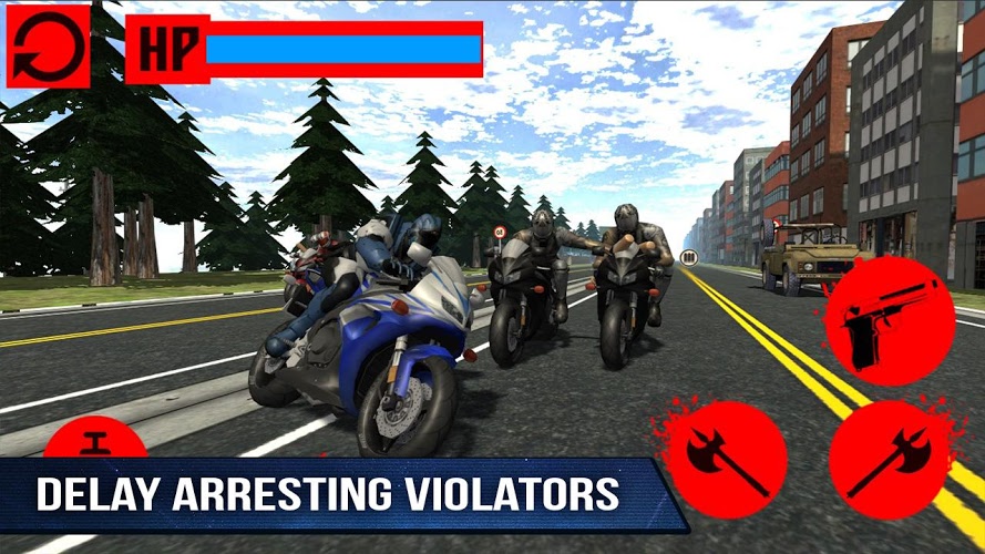 Police Moto Bike Robot Racing截图5