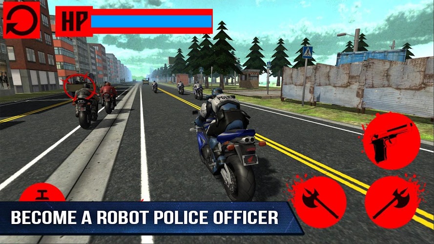 Police Moto Bike Robot Racing截图4