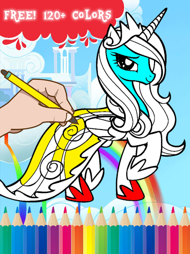 Cute Little Pony Coloring Kids截图2