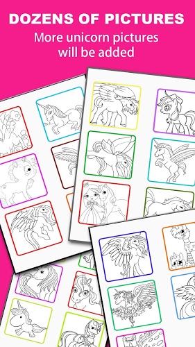 Pony Unicorn Coloring Book截图4