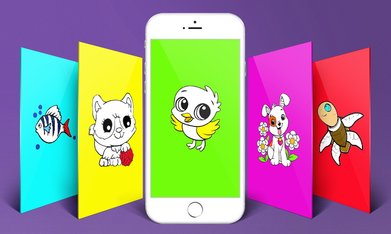 Pets coloring book for kids截图1