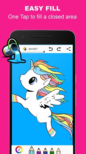 Pony Unicorn Coloring Book截图2