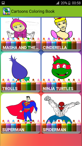 Cartoons Coloring Book截图4