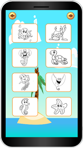 Ocean Animals Coloring Book截图2