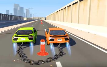 Chained Cars Beam Drive Game截图4