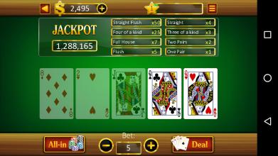 Video Poker Jacks or Better截图1