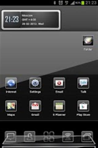 Next launcher theme BlackGlass截图1