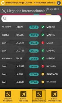 秘鲁航班信息截图