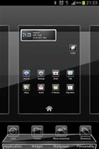 Next launcher theme BlackGlass截图3