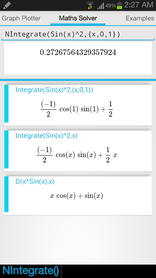 函数计算器Maths Solver截图3