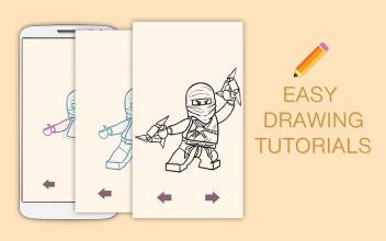 Draw Drawings Ninja Go Lego Figures截图3