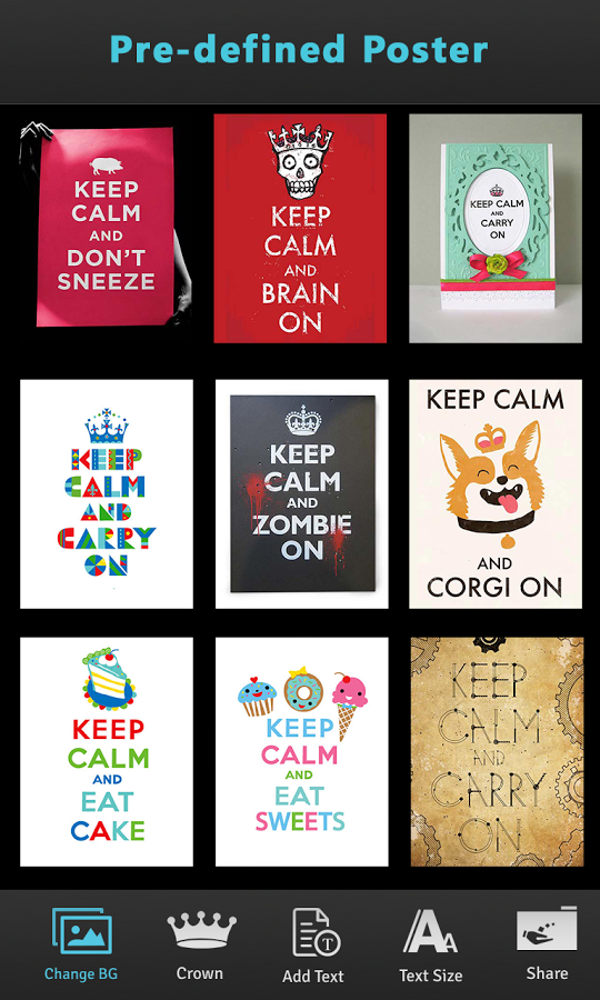 HD Keep Calm Poster Maker截图1